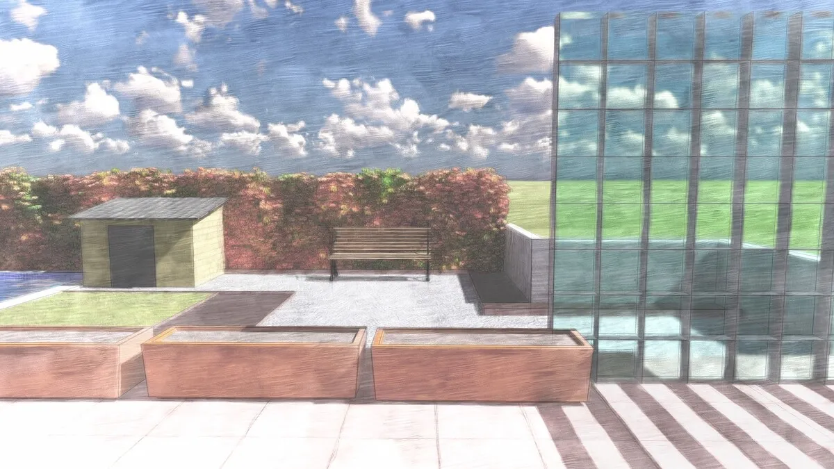 El jardín de roque nublo render boceto (3)
